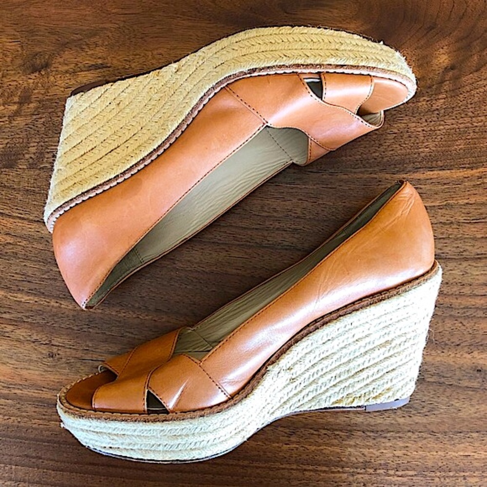 ❌SOLD❌ Michael KORS Sandals, Leather Open Toe ESPADRILLE! - Picture 9 of 16